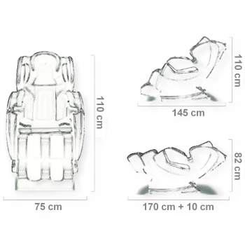 Fotel masujący Shiatsu 22 rolki, wibracja, Air system MAX-A90